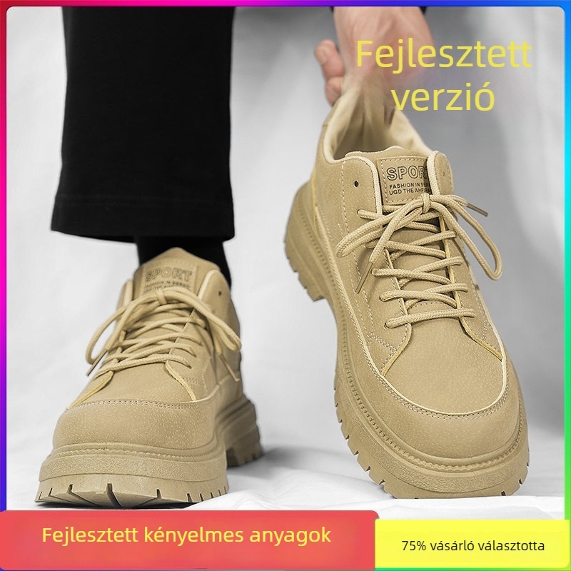 Férfi loaferek - vízálló, nyitott orrú, alacsony szárú, gumitalpú, fűzős