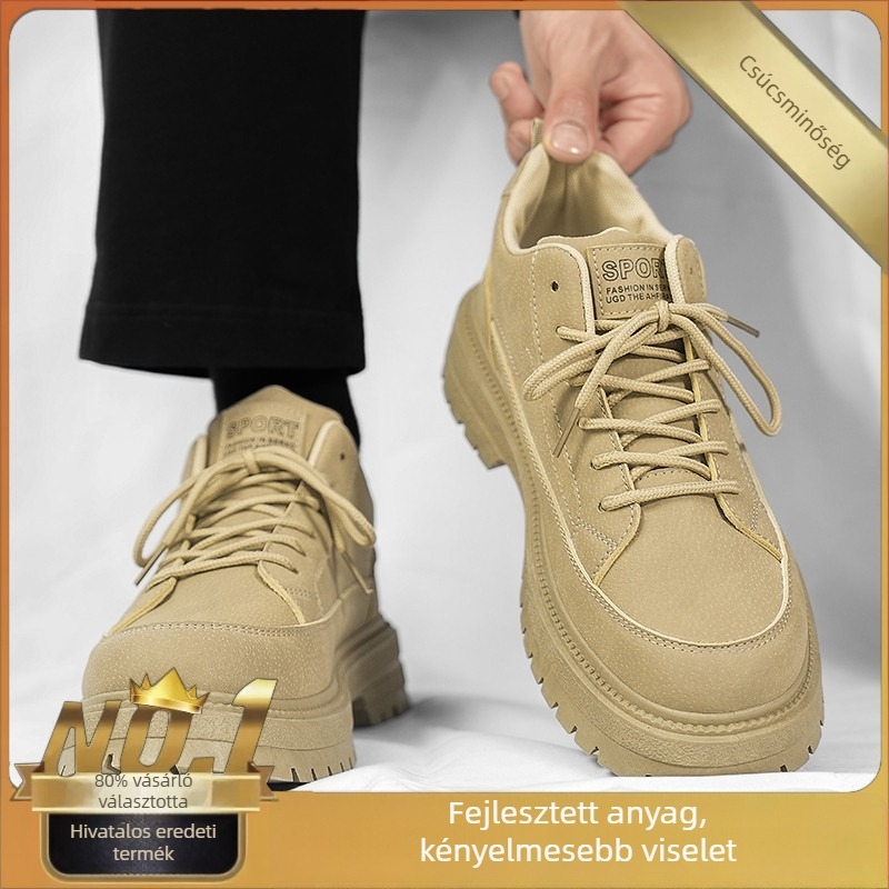 Férfi loaferek - vízálló, nyitott orrú, alacsony szárú, gumitalpú, fűzős