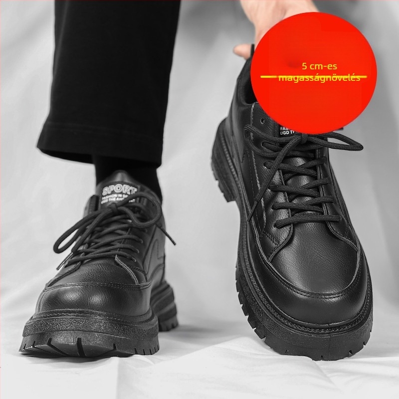 Férfi loaferek - vízálló, nyitott orrú, alacsony szárú, gumitalpú, fűzős