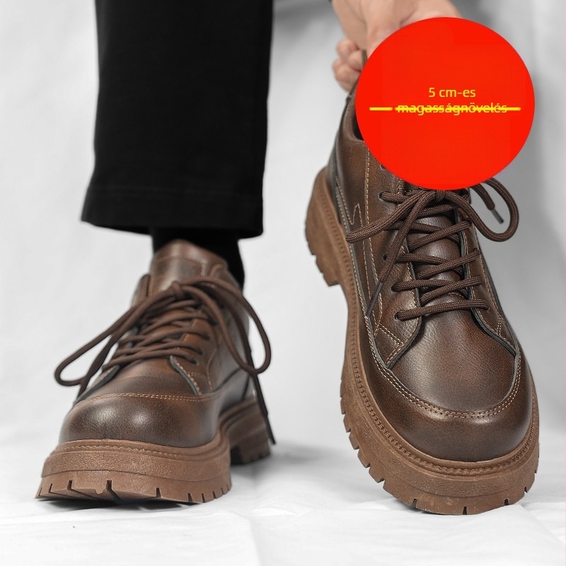 Férfi loaferek - vízálló, nyitott orrú, alacsony szárú, gumitalpú, fűzős