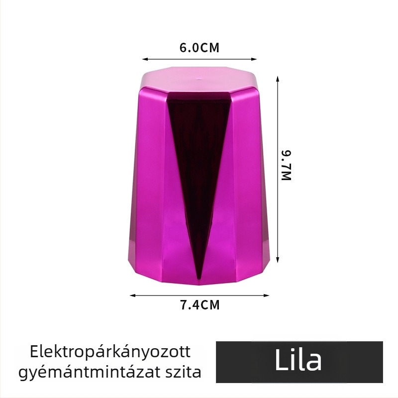 Sensele Dobókupa, rombusz dizájn, ABS műanyag + elektroplating, jobb sarkú stílus, testreszabható logó, 100 darab
