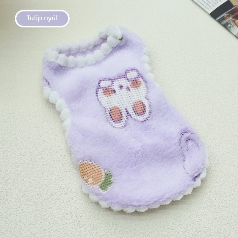 Gyapjúból készült háziállat mellény, hercegnő stílus, kutyáknak és macskáknak