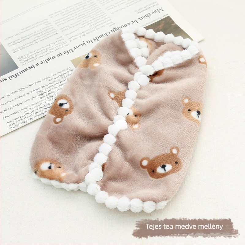 Gyapjúból készült háziállat mellény, hercegnő stílus, kutyáknak és macskáknak