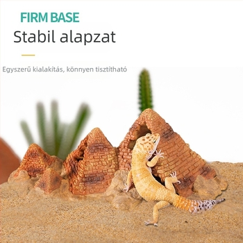 Kőhatású rejtekhely kapaszkodó háziállatok számára – teráriumi dekoráció gyantából, stílus: kő, cél: rejtek és ellazulás, súly 0,4 kg, csomagolás 24 darab