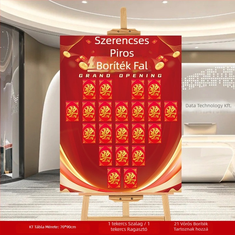 KT fali panel esküvői dekorációhoz (PVC anyag; csomagolás kartondoboz; termékszám: F9865TT95M86MJ; márka: Gengzhen; esküvőre)