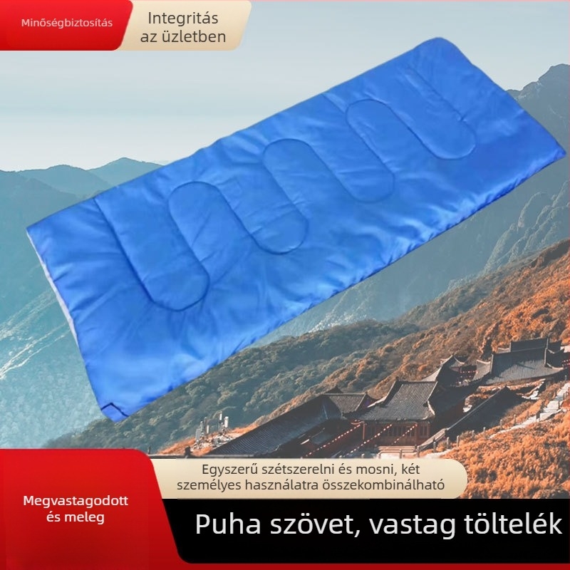 Sea Maple Kültéri kemping hálózsák felnőtteknek – gazdaságos, boríték-stílusú, Space cotton töltet, poliészter bélés és anyag, 700 g