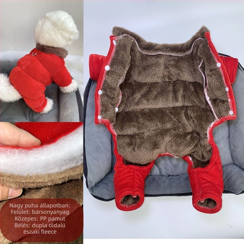 Beggar cat bársonyos pamut kabát állatoknak — poliészter, mindennapi stílus, téli viselet