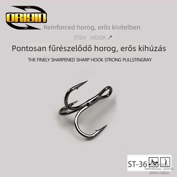 Skimming Shark Háromhorogú Horogok Nr. 12, Szúróélekkel A Folyóhoz