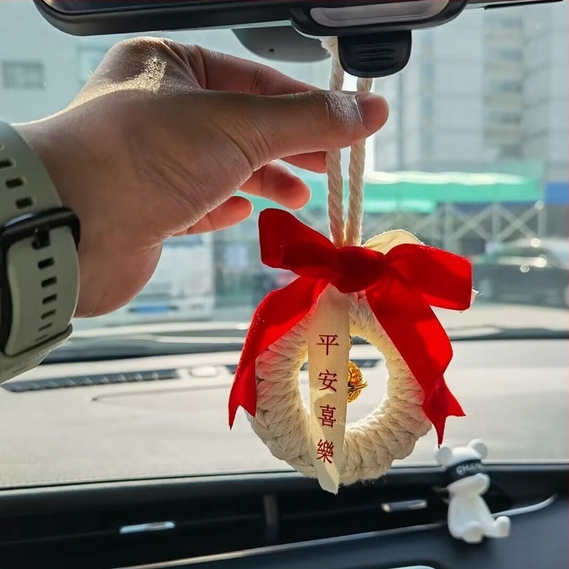 Nuchi Újévi harang-dísz áldást hozó karakterrel és zodiákus motívummal, mini lógó medál a tavaszi fesztiválhoz