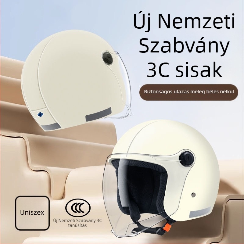 Elektromos kerékpár sisak, fél sisak, ABS, 3C Gb811-2022b tanúsítvány, felnőtt, egész éves használatra, ingázáshoz