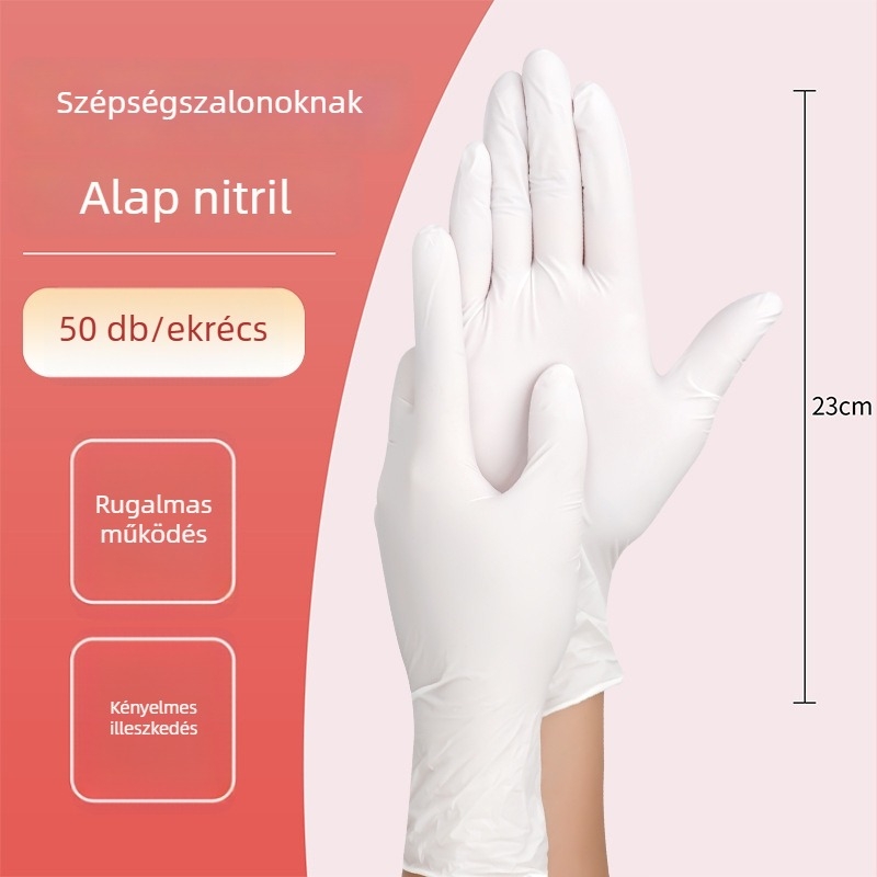 Egyszer használatos masszázs kesztyű PVC-ből, csúszásmentes, átlátszó kialakítás, vastagság legfeljebb 0.05 mm, Yingke modell