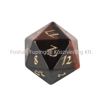 Dungeons & Dragons dobókocka, természetes kristálykő, 20 oldalú, jobb szögű kialakítás, 1-darabos doboz