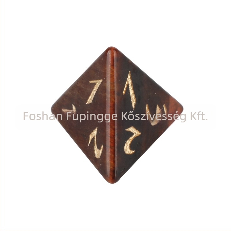 Dungeons & Dragons dobókocka, természetes kristálykő, 20 oldalú, jobb szögű kialakítás, 1-darabos doboz