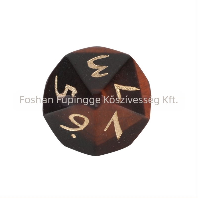 Dungeons & Dragons dobókocka, természetes kristálykő, 20 oldalú, jobb szögű kialakítás, 1-darabos doboz