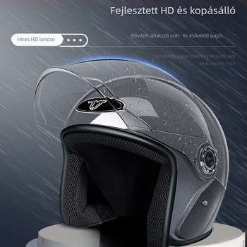 Elektronikus motorkerékpár sisak – fél sisak, univerzális illeszkedés, nyárra, TCO99 tanúsítvány, testreszabás elérhető