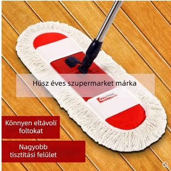 Isida sík felmosó pamutszál fejjel, textíliás portisztítási típus, rozsdamentes acél rúd