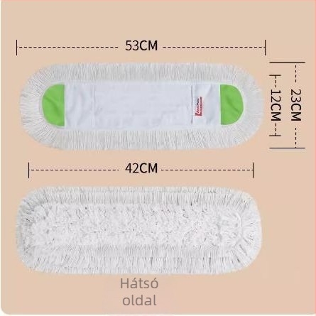 Isida sík felmosó pamutszál fejjel, textíliás portisztítási típus, rozsdamentes acél rúd