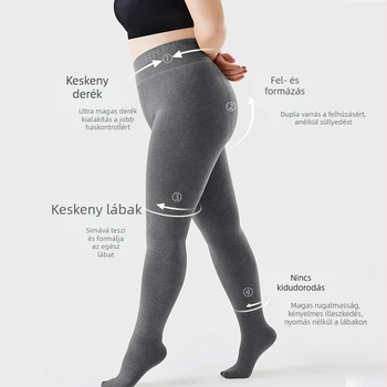 Termikus pamut legging nőknek, tavasz–ősz, vastag és meleg, magas rugalmasság, 50–70% poliészter, 30–50% pamut