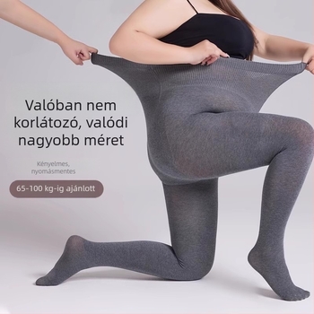Plusz méretű pamut alap harisnya fleece béléssel, tavaszra, őszre és télre, vastag, csúszásmentes, extra-nagy