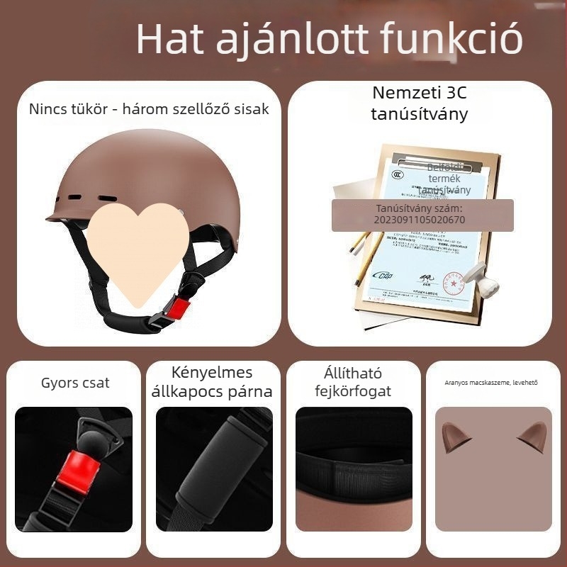 Elektromos jármű sisak — könnyű, légáteresztő, univerzális illeszkedés, nyári használat, TCO99 tanúsítás