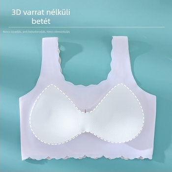 Tinédzser seamless mellény-stílusú melltartó – 3/4 kosár, vékony formázott kosár habbal, nylon anyag, légáteresztő