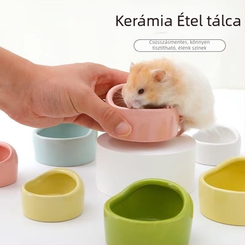 Kerámia hörcsög etetőtál csepegésmentes kivitelben – tál etetésre és gabonára