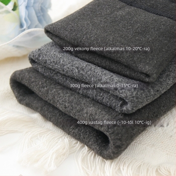 Pluszméretű fleecével bélelt leggings, 9/10 hossz, fekete, pamut–elasztán anyagból, melegen tart őszre–télre