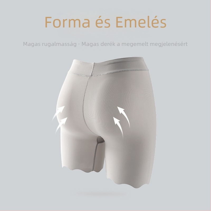 Ice Silk Női magas derekú haskontrollos alsó, lélegző, plusz méret, varrás nélküli