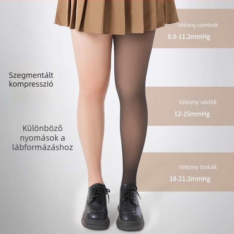 Plusz Méret: vékony harisnyanadrág víz-fényes nude színben, fleece-béléssel őszi-téli viseletre