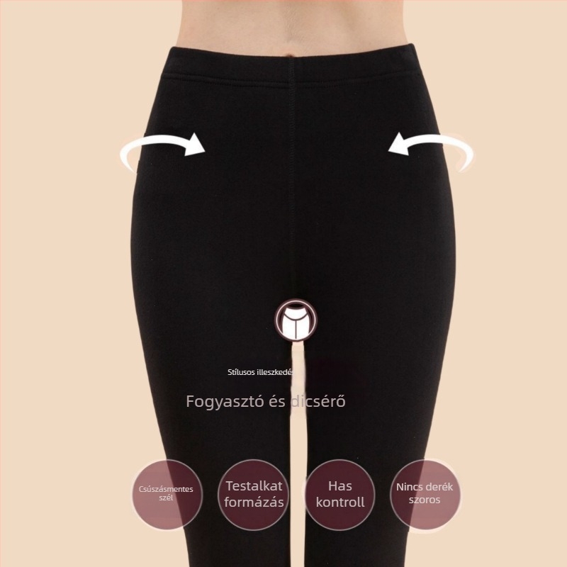 Női téli leggings velúr bélésű - kettős réteg, extrán vastag anyag, poliészter keverék