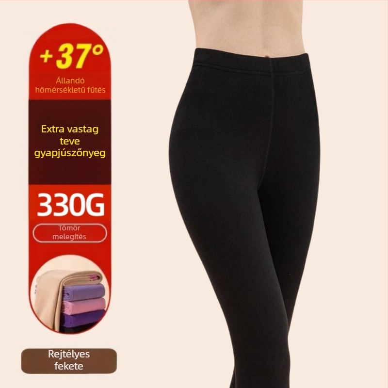 Női téli leggings velúr bélésű - kettős réteg, extrán vastag anyag, poliészter keverék