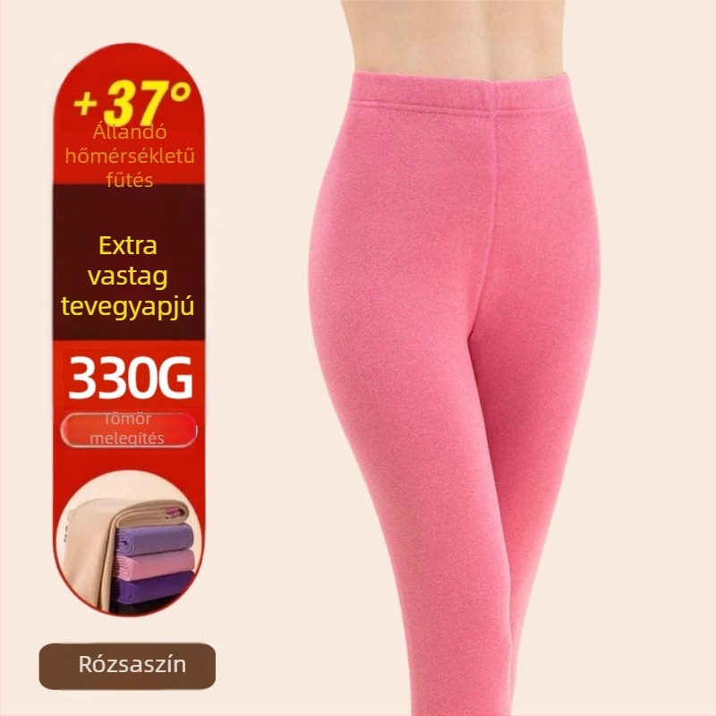 Női téli leggings velúr bélésű - kettős réteg, extrán vastag anyag, poliészter keverék