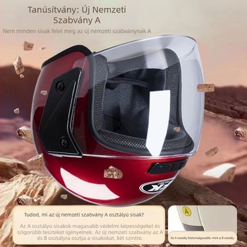 Elektromos kerékpár sisak – ABS és PC héj, fél sisak kialakítás, téli használatra, Gb811-2022b tanúsított