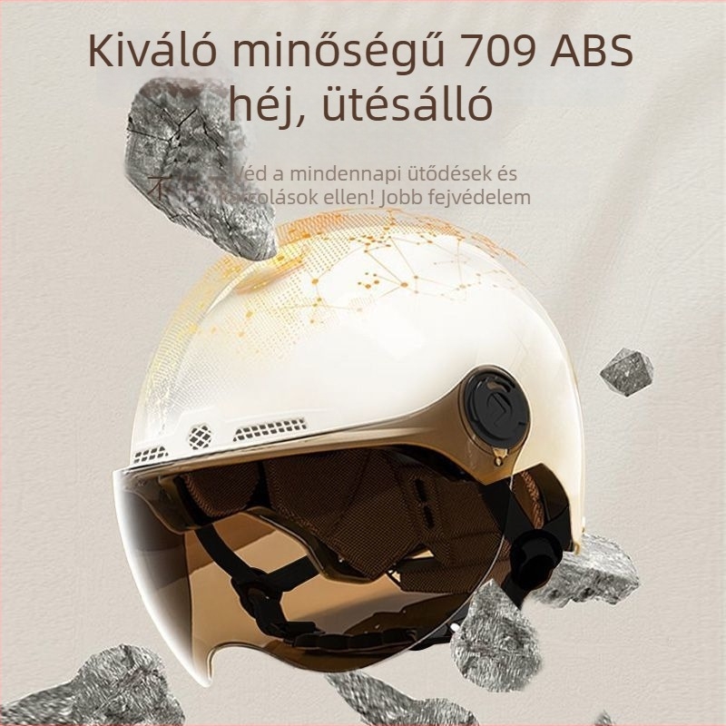 GB-tanúsítványú elektromos kerékpár sisak, könnyű és napvédett, uniszex, nyárra és minden évszakra, fél sisak