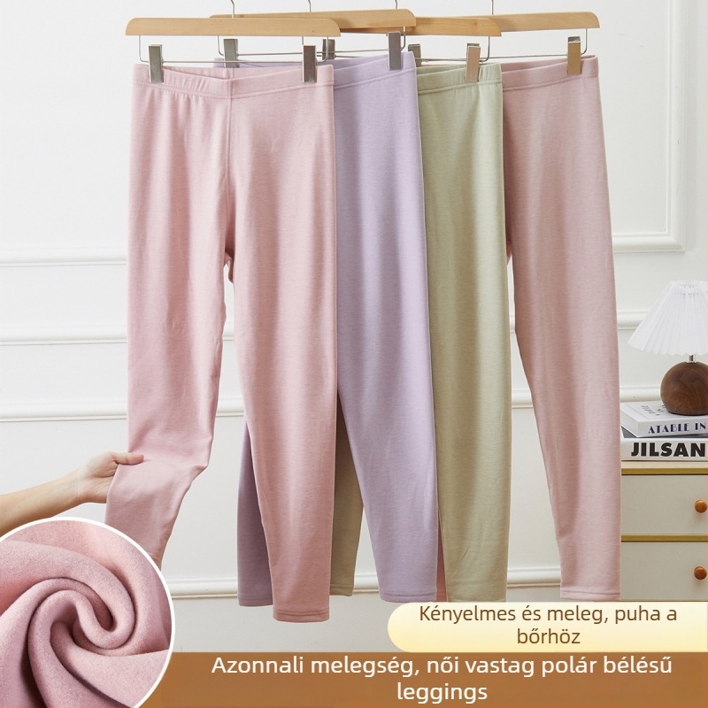 Női Lyocell termikus leggings, plusz méret, vastag és meleg, gyors felmelegedés