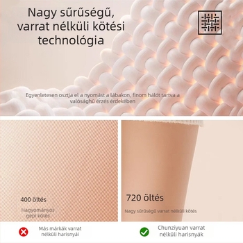 Leválasztható gombbal, kétszínű bőrtónusú harisnyanadrág őszre-télre, csúszásmentes fleece-bélés nőknek