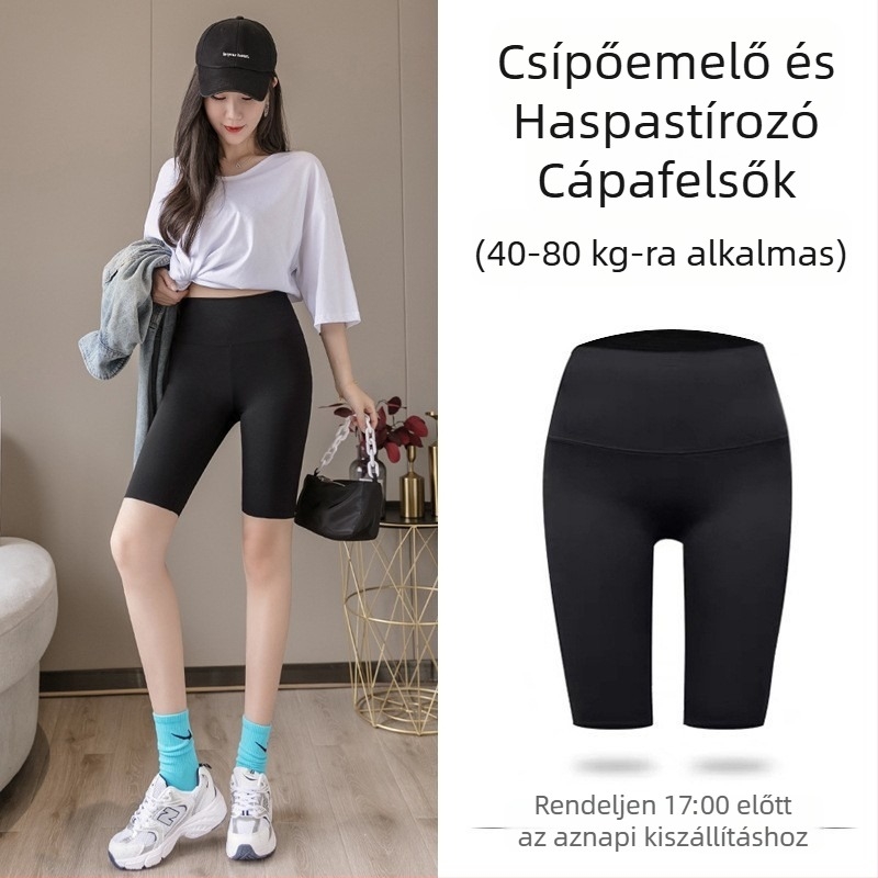 Plusz méretű, 3/4 hosszúságú Shark rövidnadrág és leggings nőknek, nyárra, ultrakönnyű, csípőemelés és hasformálás, Barbie-stílusú kerékpáros nadrág
