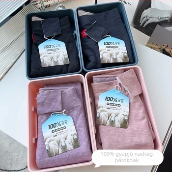 Uniszex gyapjú belső fleece béléses téli nadrág, háromrészeg izoláció, extrán vastag 501–600 g/m²