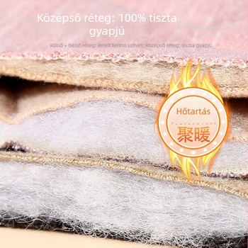 Uniszex gyapjú belső fleece béléses téli nadrág, háromrészeg izoláció, extrán vastag 501–600 g/m²