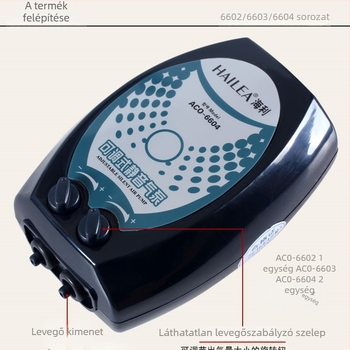 Haili akváriumi oxigénpumpa ACO5503/6603/9610 Csendes aerátor