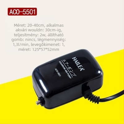 Haili akváriumi oxigénpumpa ACO5503/6603/9610 Csendes aerátor
