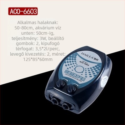 Haili akváriumi oxigénpumpa ACO5503/6603/9610 Csendes aerátor