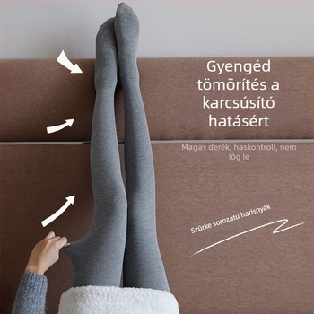 Vertical csíkos harisnyanadrág felhőmintával, mikrokompressziós, nőknek, tavasz-ősz, fekete-szürke, karcsúsít és formálja az alakot, felemeli a feneket