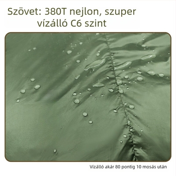 Felnőtteknek szóló tollal töltött hálózsák - libapelyhes töltet, Ripstop nylon anyag, borítéklap-stílusú kialakítás, -30°C