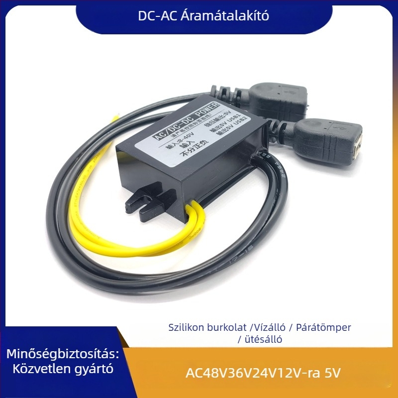 RTRURE Vízálló AC-DC tápegység felügyeleti rendszerekhez, bemenet AC 12/24/36/48V, kimenet DC 5V, szabályozott, léptető modul