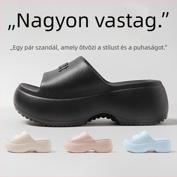 Magas sarkú papucs vastag talppal – felső EVA, talp EVA, kerek orr, bélés nélkül, 2025 tavasz