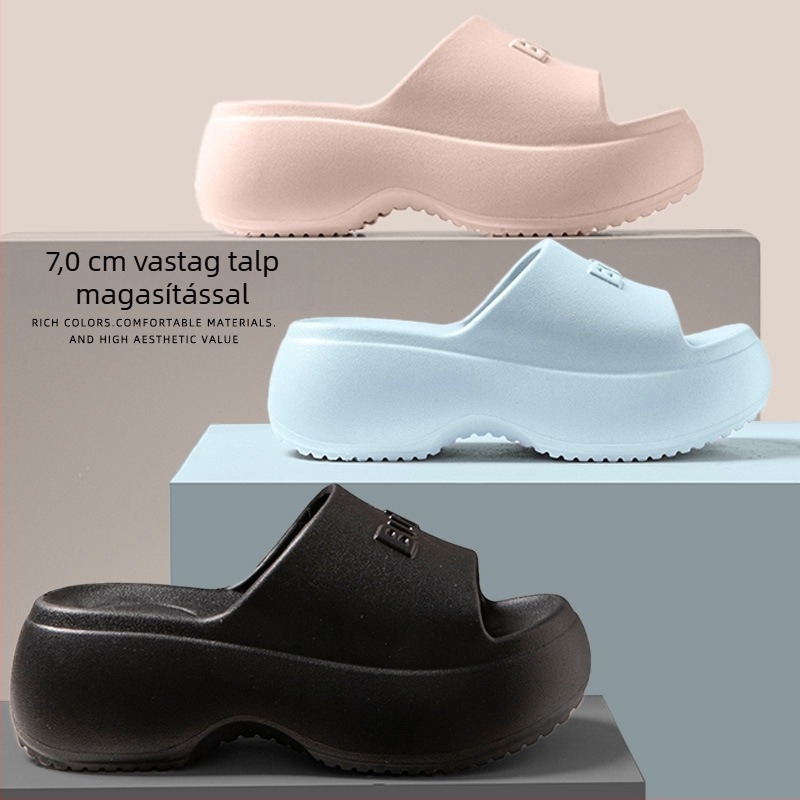Magas sarkú papucs vastag talppal – felső EVA, talp EVA, kerek orr, bélés nélkül, 2025 tavasz