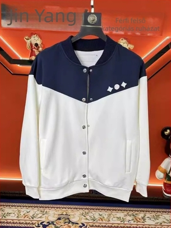 Férfi patchwork baseballdzseki, őszi 2024, casual és divatos