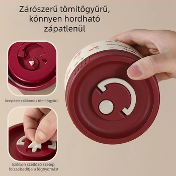 316 rozsdamentes acélból készült ebédes doboz, szigetelt, mikrózható, kör alakú, négy rekesz, hordozható irodai használatra, virágos mintával