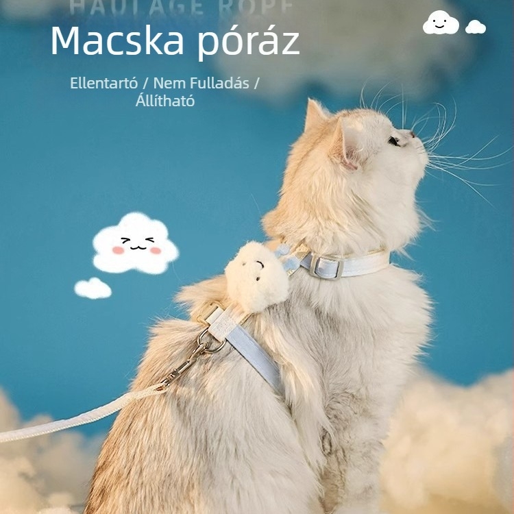 I-alakú szökésbiztos macska póráz és hám - nylon